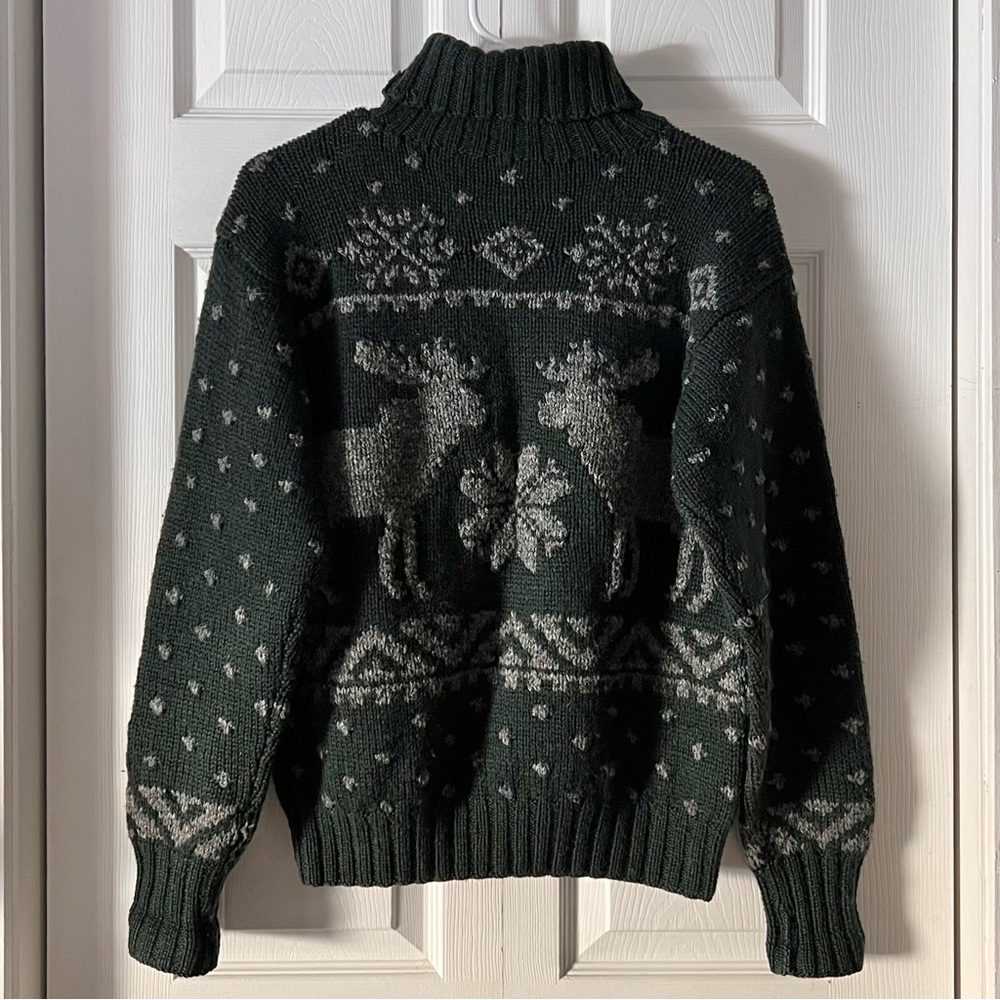 Ralph Lauren Vintage Wool Moose Nordic Turtleneck Sweater - Picture 4 of 7